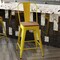 Flash Furniture 24" Yellow Metal Counter Stool-Teak Poly Seat CH-31320-24GB-YL-PL2T-GG - alternate 3